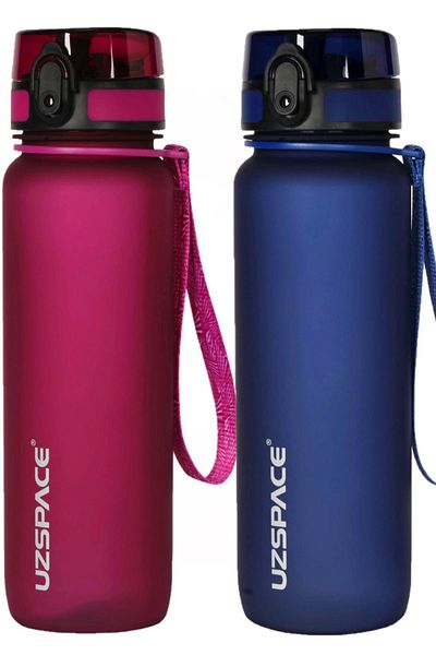 Uzspace SET OF 2 800ml - New Size - Tritan Water Bottle Bpa No Odor Leakage