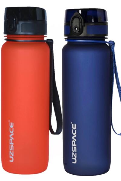 Uzspace مجموعة من قطعتين 800 مل - مقاس جديد - زجاجة مياه تريتان BPA بدون رائح...