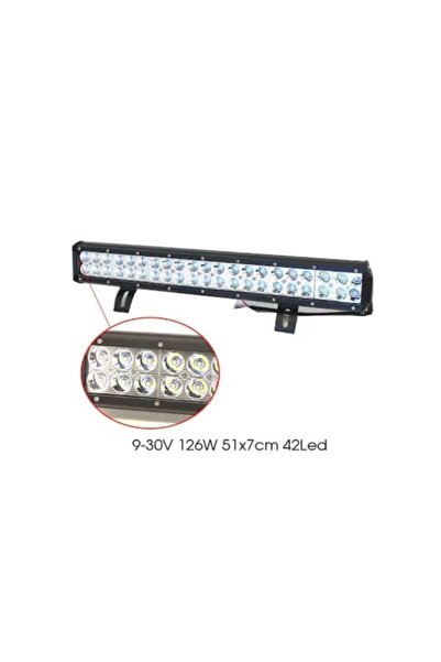 DELCO OFF ROAD LED BAR LAMBA 51CM 12/24V 42 LEDLİ 51x7cm