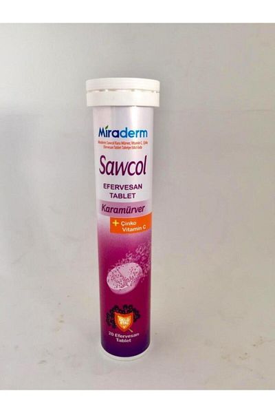 Miraderm Sawcol Karamürver Effervescent Tablet 20 Pieces
