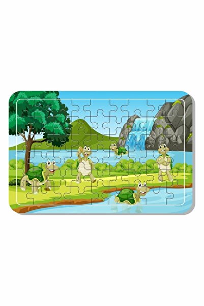 LİPYOS لغز السلاحف اللطيفة 54 قطعة خشبية