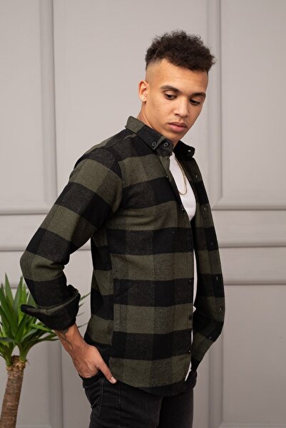 YNGMENCLASS New Season καρό βαμβακερό πουκάμισο ξυλοκόπο