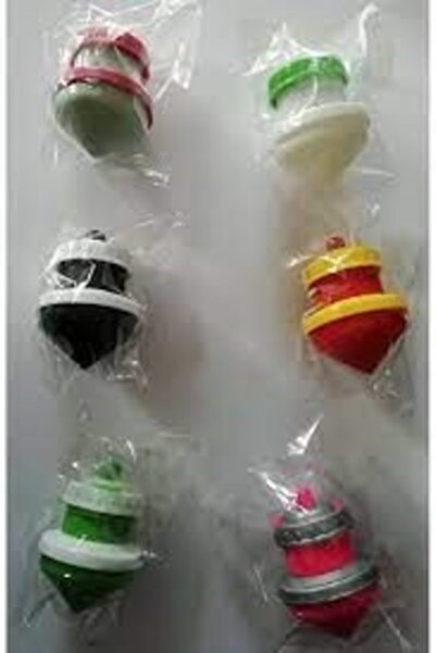 Muçis Plastik Basmalı Kendinden Dönen Topaç (6'lı Paket)