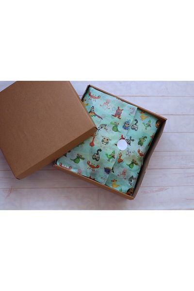 demontecraft Animals Patterned Plush Paper, Children's Patterned Plush Paper, 50x70cm 10 Pieces