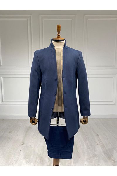Frappoli Ανδρικό παλτό Navy Blue