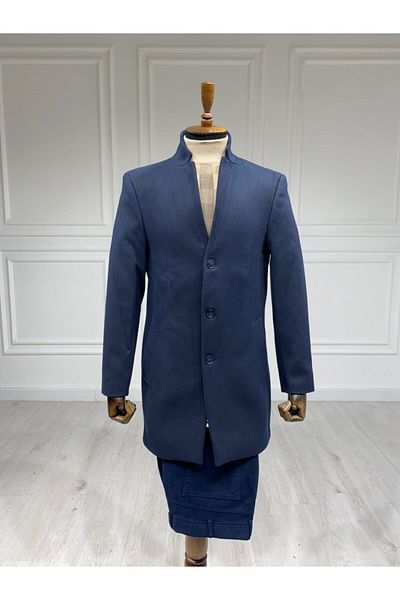 Frappoli Ανδρικό παλτό Navy Blue