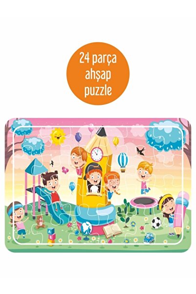 LİPYOS Oyun Zamanı, Sevimli Dinazorlar, Deniz Canlıları, Sevimli Hayvanlar Ahşap 4'lü Puzzle Seti