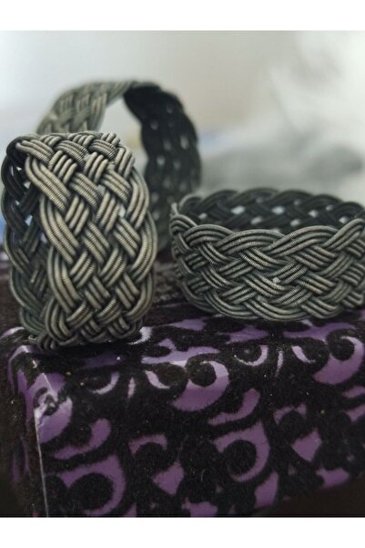 EgeEceSilvers 1000 Ayar Gümüş Oksitli Kazaziye Yüzük