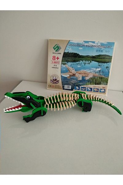 Circle Toys Wooden Crocodile Model