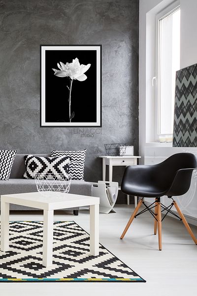 Linacci Poster de pictură cu cadru metalic din aluminiu negru