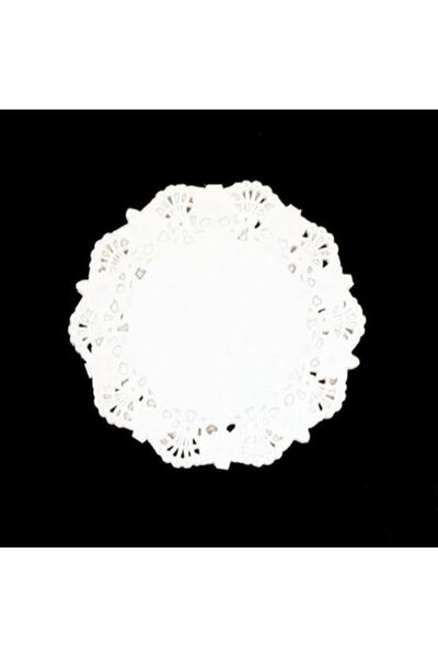 abnturk 35 Adet Dantel Modeli Kağıt Çay Tabağı Altlığı Ø9cm Kağıt Altlık Peçete