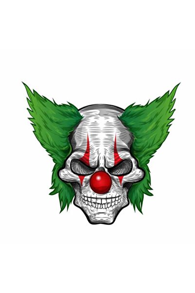 TSC ملصق سيارة مضحك جمجمة مهرج 17 سم