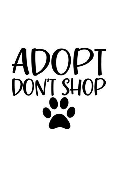 TSC Adopt Dont Shop Buying Possessed Sticker 18cm Black