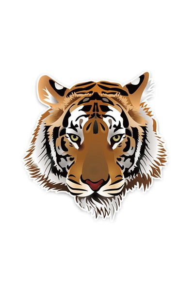 TSC Autocolant pentru mașină Tiger Head 18cm Auto Sticker Pastă