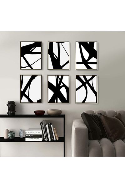 Markazip 30x40cm Σετ 6 τεμαχίων Ασημένιο Μεταλλικό Πλαίσιο Γνήσιο Σετ ζωγραφικής σε καμβά Alt96-k-g