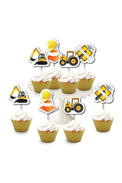 Mini Parti عبوة من 8 مسواك لامعة من إيفا ديلوكس - تحت عنوان البناء