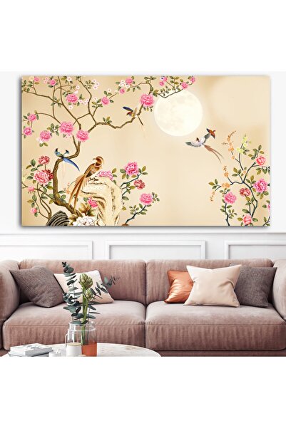 Sebenta Tasarım Ağaç Ve Kuş Kanvas Tablo