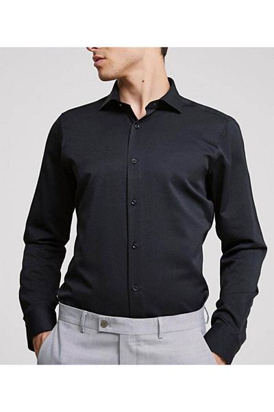 ADVANTE Ανδρικό πουκάμισο από βαμβακερό σατέν Slim Fit