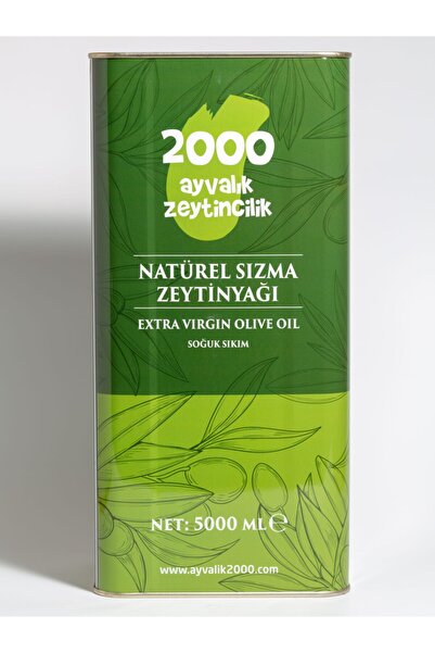 2000 AYVALIK ZEYTİNCİLİK Natürel Sızma Zeytinyağı Soğuk Sıkım 5 Lt