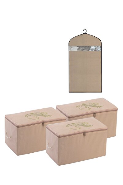 umbellatum Hurç - Elbise Kılıfı 3'lü Set - Organizer - Saklama Çantası 52x28x...