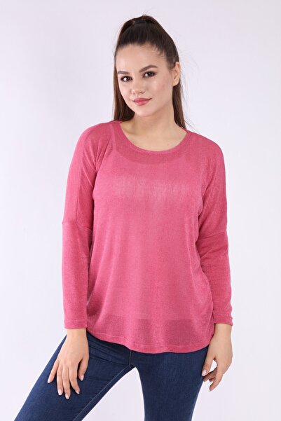 Kadın Pembe Renk Uzun Kol T-shirt