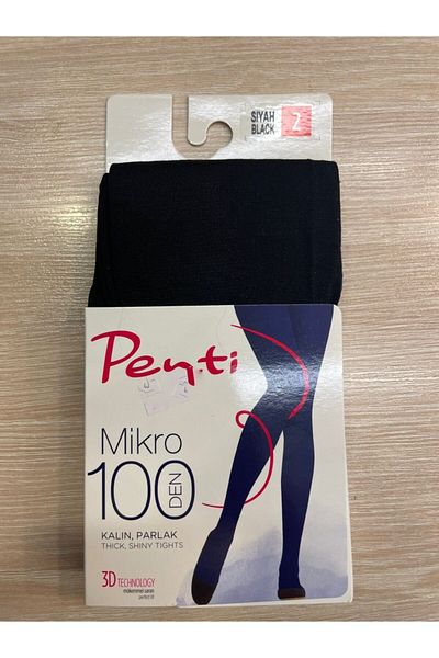 Penti Черен плътен лъскав чорапогащник Micro 100den нов сезон