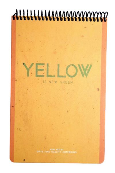 Gıpta New Notes Yellow Is New Green Spiral Hard Cover 100 Sheets 17x24 Unlined