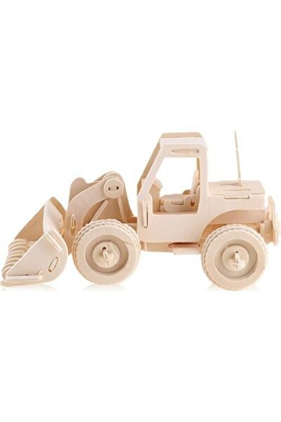 Generic Brand 3d Wooden Paintable Puzzle Model Bulldozer 79 Pieces