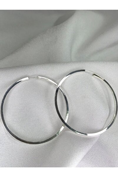 Selen’S Gümüş Kadın Büyük Boy Gümüş Halka Küpe