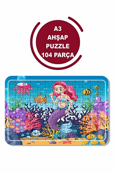 LİPYOS Deniz Kızı A3 104 Parça Puzzle, Oyuncak, Yapboz