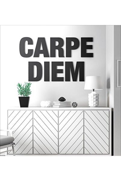 NT Handmade Siyah Ahşap Carpe Dıem Duvar Dekoru - Salon Oturma / Yatak Odası ...