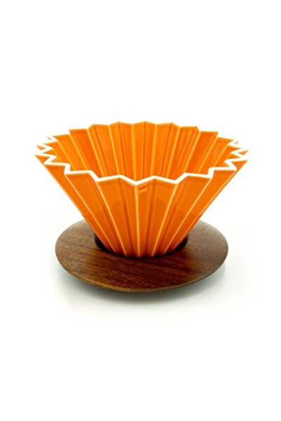 Kafija Roaster Epinox Dripper with Wooden Stand Orange