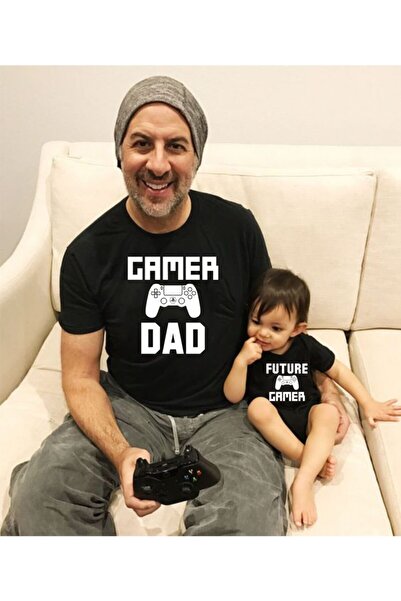 venüsdijital بدلة قطعة واحدة باللون الأسود من Gamer Dad Future Gamer (منتج وا...
