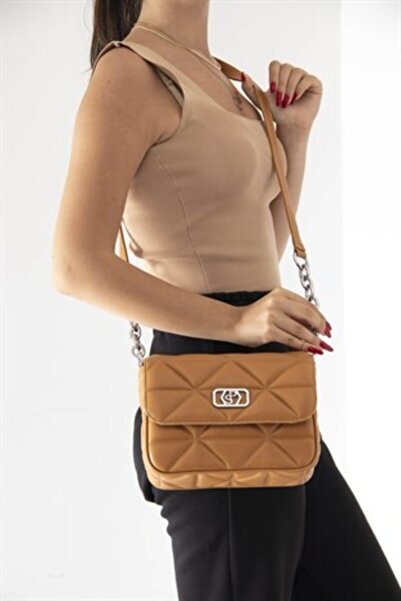 Silver Polo Camel Tek Bölmeli Kadın Postacı Çanta Sp1053