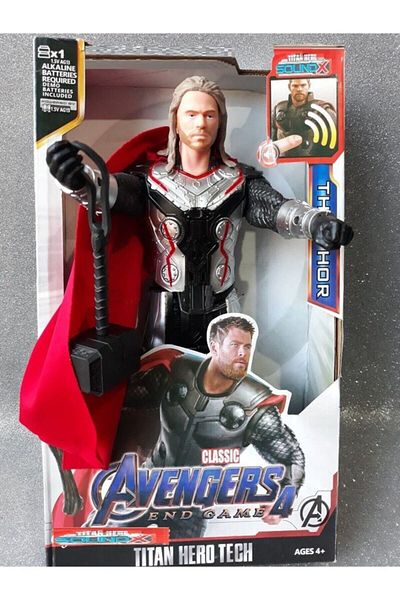 AVENGERS زي Thor Endgame الجديد مقاس 28 سم - لعبة أكشن كبيرة الحجم مع صوت