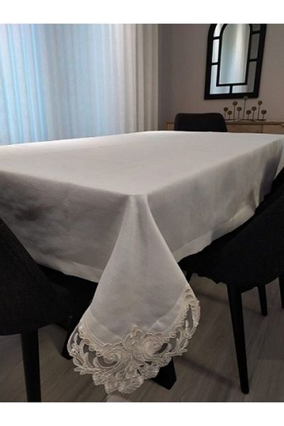 Çeyiz Bahçesi Față de masă din in Efsun 160&220