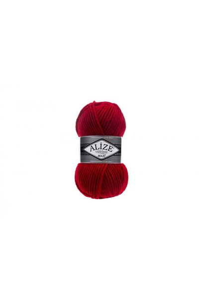 Alize Superlana Maxi 56 Red Thick Winter Knit Lanyard