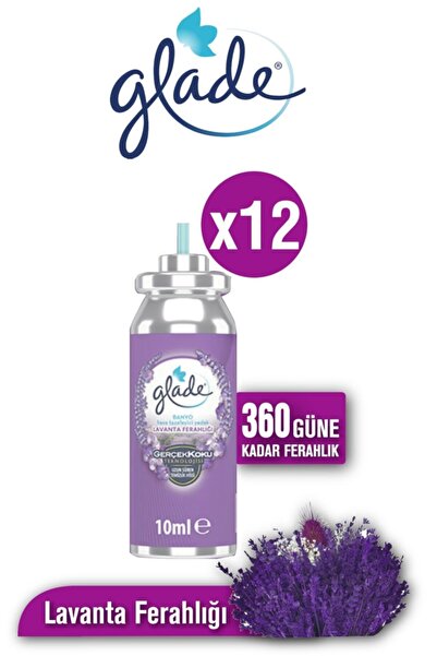 Glade Banyo Hava Tazeleyici Lavanta Ferahlığı Yedek 10 Ml X 12 Adet (360 Gün ...