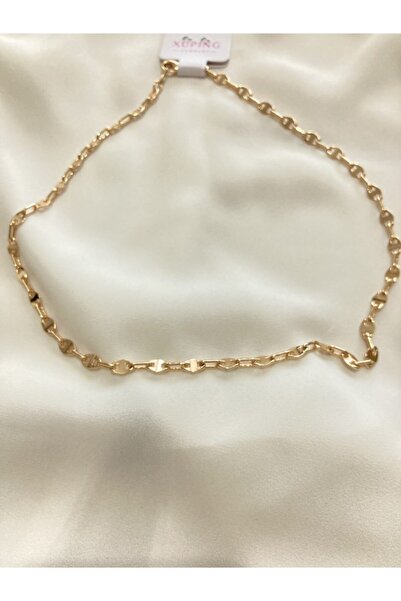 Bestofcase Altın Renk Kalın Zincirli Geçmeli Kolye K80