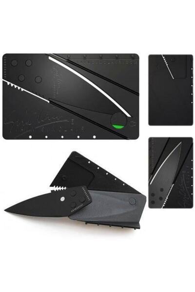 İndiriminVar 2 Adet Kredi Kartı Şeklinde Kart Bıçak Avcı Balıkçı Çakısı Katla...