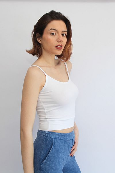 Rosse Butik Women's White Banded Rope Bustier
