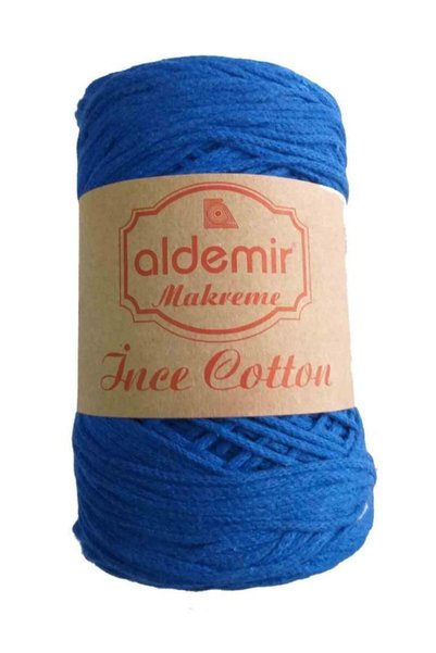 angel çanta aksesuar Aldemir Ince Bumbac Macrameu Sak Albastru Cobalt Nr. 6