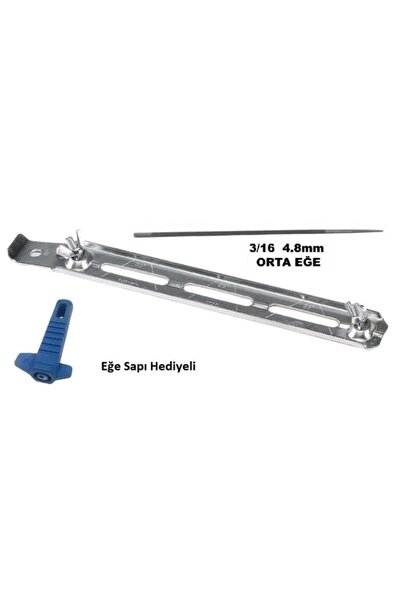 Oregon Tecomec Zincir Bileme Eğeleme Aparatı+ Orta Eğe 3/16 4.8 Mm