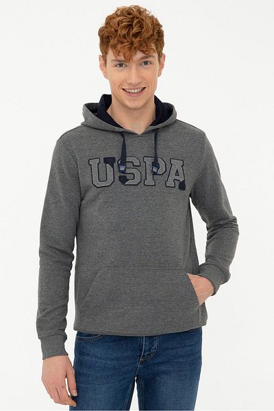 U.S. Polo Assn. Ανδρικό φούτερ σε γκρι χρώμα