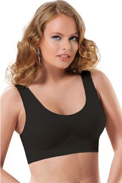 NBB Black Women's 2411 Seamless Coated Sports Bustier 1 Pack