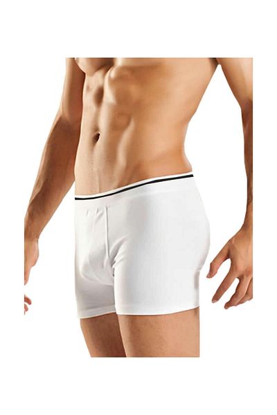 Berrak Ανδρικό λευκό 1 πακέτο Lycra Boxer 1097
