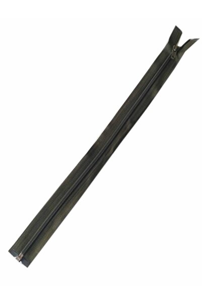 angel çanta aksesuar Haki Renk 40 Cm Plastik Diş Fermuar Fd9