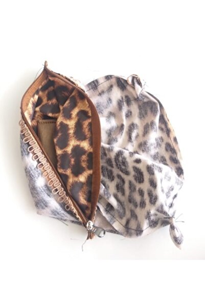 angel çanta aksesuar Căptușeală cu fermoar cusut leopard 28x28 cm