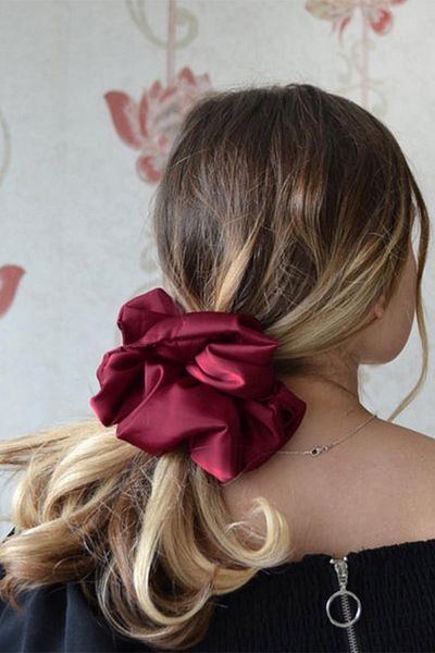 BAHELS Cataramă elastică din satin de lux de culoare roșu Claret Xl pentru femei