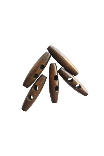 angel çanta aksesuar 5 قطع زر الراعي الخشبي 3 سم كاكي